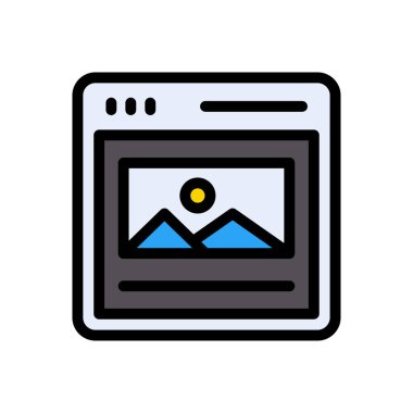 Web sitesi tasarımı ve masaüstü zarfları için tarayıcı simgesi, geliştirme. premium paket.