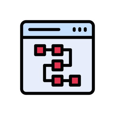 Web sitesi tasarımı ve masaüstü zarfları için web sayfası simgesi, geliştirme. premium paket.