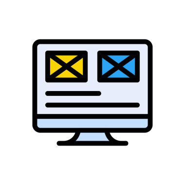 Web sitesi tasarımı ve masaüstü zarfları için site simgesi, geliştirme. premium paket.