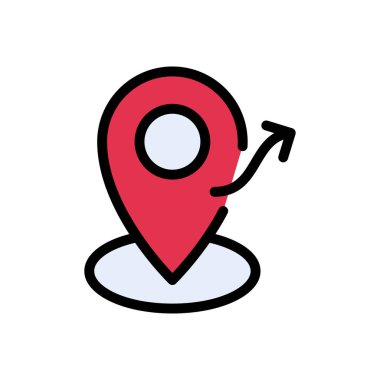 Web sitesi tasarımı ve masaüstü zarfları için harita simgesi, geliştirme. premium paket.