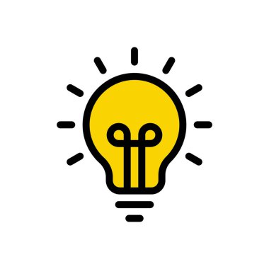 Web sitesi tasarımı ve masaüstü zarfları için ampul simgesi geliştirme. premium paket.