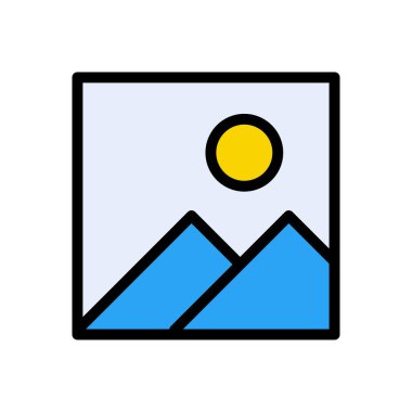 Web sitesi tasarımı ve masaüstü zarfları için fotoğraf simgesi, geliştirme. premium paket.