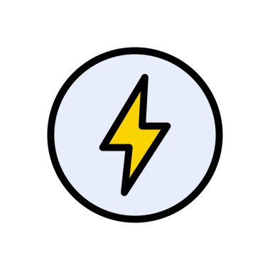 Web sitesi tasarımı ve masaüstü zarfları için flaş simgesi, geliştirme. premium paket.