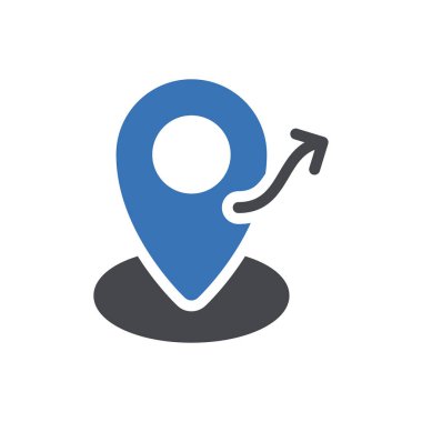 Web sitesi tasarımı ve masaüstü zarfları için harita simgesi, geliştirme. premium paket.