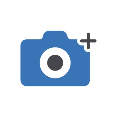 Web sitesi tasarımı ve masaüstü zarfları için kamera simgesi, geliştirme. premium paket.