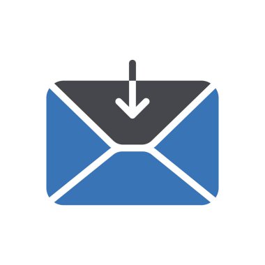 Web sitesi tasarımı ve masaüstü zarfları için gelen kutusu simgesi, geliştirme. premium paket.