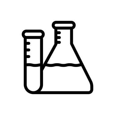 Web sitesi tasarımı ve masaüstü zarfları için laboratuvar simgesi, geliştirme. premium paket.