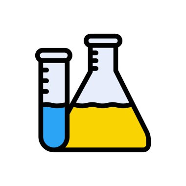 Web sitesi tasarımı ve masaüstü zarfları için laboratuvar simgesi, geliştirme. premium paket.