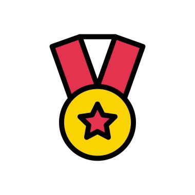 Web sitesi tasarımı ve masaüstü zarfları için madalya ikonu. premium paket.