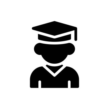 Web sitesi tasarımı ve masaüstü zarfları için öğrenci simgesi, geliştirme. premium paket.