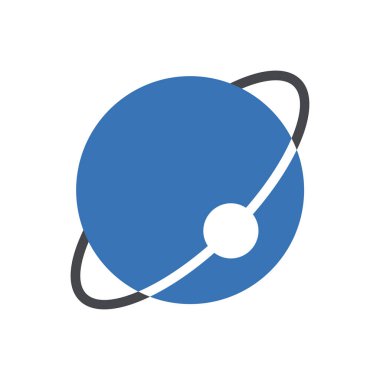 Web sitesi tasarımı ve masaüstü zarfları için gezegen simgesi, geliştirme. premium paket.