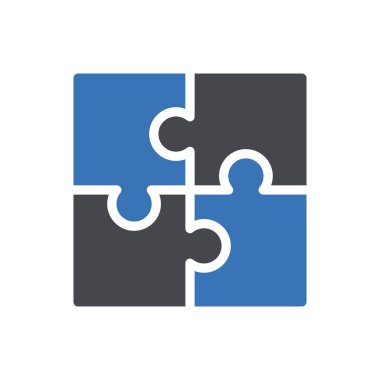 Web sitesi tasarımı ve masaüstü zarfları için bulmaca simgesi, geliştirme. premium paket.