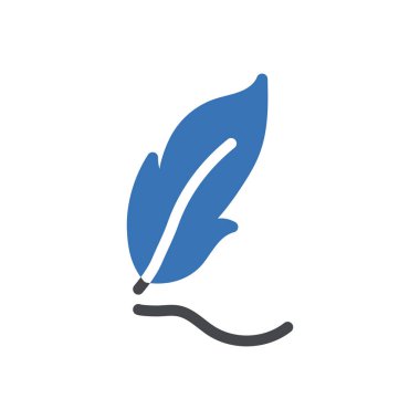 Web sitesi tasarımı ve masaüstü zarfları için tüy simgesi, geliştirme. premium paket.