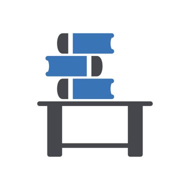 Web sitesi tasarımı ve masaüstü zarfları için masa simgesi, geliştirme. premium paket.