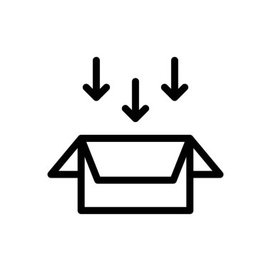 Web sitesi tasarımı ve masaüstü zarfları için kutu simgesi, geliştirme. premium paket.