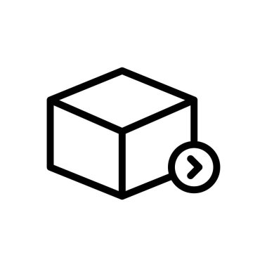 Web sitesi tasarımı ve masaüstü zarfları için kutu simgesi, geliştirme. premium paket.