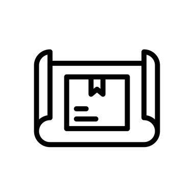 Web sitesi tasarımı ve masaüstü zarfları için kutu simgesi, geliştirme. premium paket.