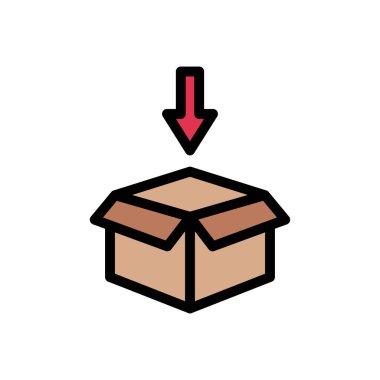 Web sitesi tasarımı ve masaüstü zarfları için kutu simgesi, geliştirme. premium paket.