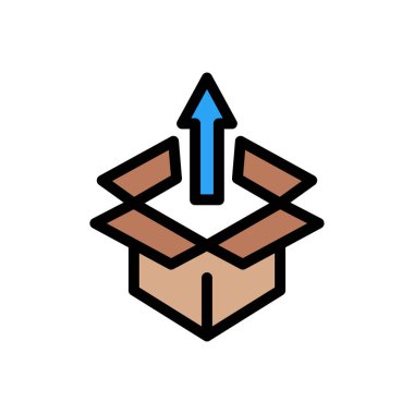 Web sitesi tasarımı ve masaüstü zarfları için kutu simgesi, geliştirme. premium paket.