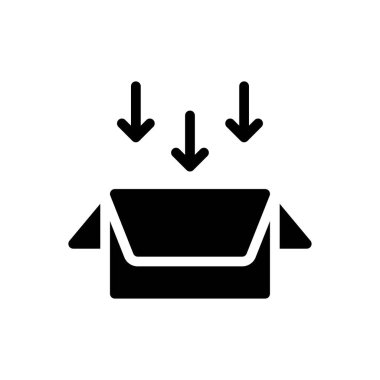 Web sitesi tasarımı ve masaüstü zarfları için kutu simgesi, geliştirme. premium paket.