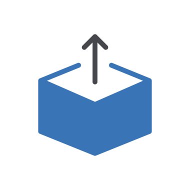 Web sitesi tasarımı ve masaüstü zarfları için kutu simgesi, geliştirme. premium paket.