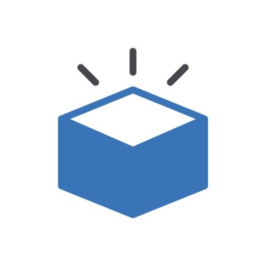 Web sitesi tasarımı ve masaüstü zarfları için paket simgesi, geliştirme. premium paket.