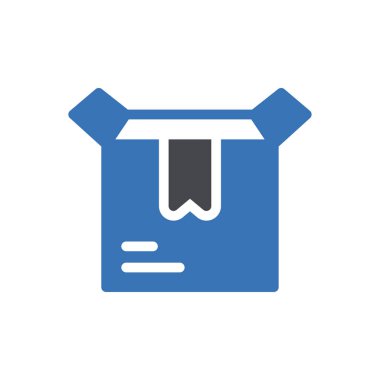 Web sitesi tasarımı ve masaüstü zarfları için karton simgesi, geliştirme. premium paket.