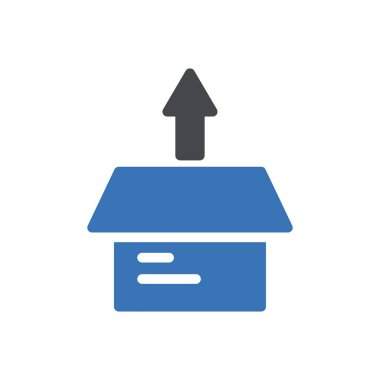 Web sitesi tasarımı ve masaüstü zarfları için kutu simgesi, geliştirme. premium paket.