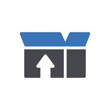 Web sitesi tasarımı ve masaüstü zarfları için karton simgesi, geliştirme. premium paket.