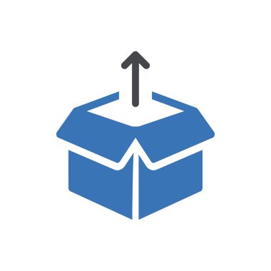 Web sitesi tasarımı ve masaüstü zarfları için kutu simgesi, geliştirme. premium paket.