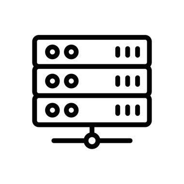 Web sitesi tasarımı ve masaüstü zarfları için sunucu simgesi, geliştirme. premium paket.