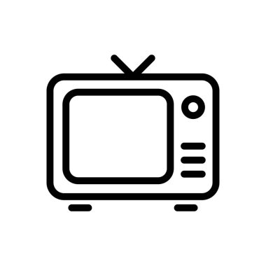 İnternet sitesi tasarımı ve masaüstü zarfları için televizyon simgesi, geliştirme. premium paket.