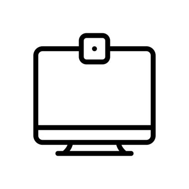 Web sitesi tasarımı ve masaüstü zarfları için webcam simgesi, geliştirme. premium paket.