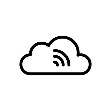 Web sitesi tasarımı ve masaüstü zarfları için bulut simgesi, geliştirme. premium paket.