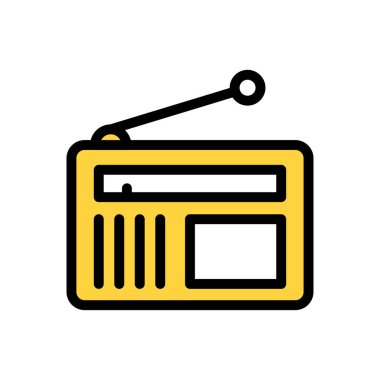 İnternet sitesi tasarımı ve masaüstü zarfları için radyo simgesi, geliştirme. premium paket.