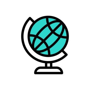 Web sitesi tasarımı ve masaüstü zarfları için dünya simgesi, geliştirme. premium paket.