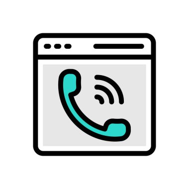 Web sitesi tasarımı ve masaüstü zarfları için telefon simgesi, geliştirme. premium paket.