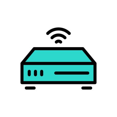 Web sitesi tasarımı ve masaüstü zarfları için router Simgesi, geliştirme. premium paket.