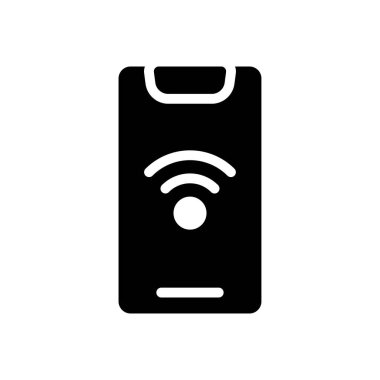 Web sitesi tasarımı ve masaüstü zarfları için telefon sinyali simgesi, geliştirme. premium paket.