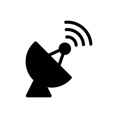 Web sitesi tasarımı ve masaüstü zarfları için uydu simgesi, geliştirme. premium paket.