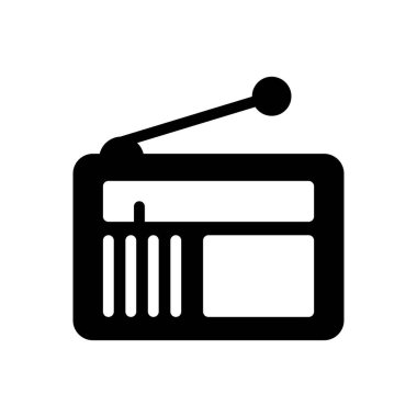 İnternet sitesi tasarımı ve masaüstü zarfları için radyo simgesi, geliştirme. premium paket.