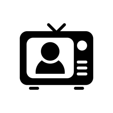 İnternet sitesi tasarımı ve masaüstü zarfları için televizyon simgesi, geliştirme. premium paket.