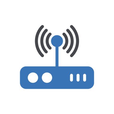 Web sitesi tasarımı ve masaüstü zarfları için router Simgesi, geliştirme. premium paket.