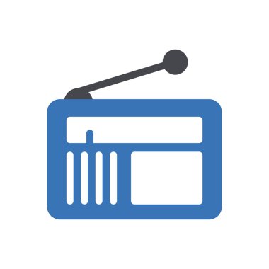 İnternet sitesi tasarımı ve masaüstü zarfları için radyo simgesi, geliştirme. premium paket.