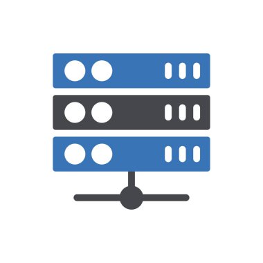 Web sitesi tasarımı ve masaüstü zarfları için sunucu simgesi, geliştirme. premium paket.