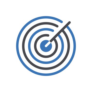 Web sitesi tasarımı ve masaüstü zarfları için radar simgesi, geliştirme. premium paket.