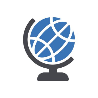 Web sitesi tasarımı ve masaüstü zarfları için dünya simgesi, geliştirme. premium paket.