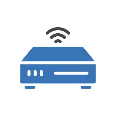 Web sitesi tasarımı ve masaüstü zarfları için router Simgesi, geliştirme. premium paket.