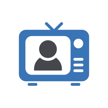 İnternet sitesi tasarımı ve masaüstü zarfları için televizyon simgesi, geliştirme. premium paket.