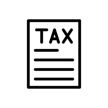 Web sitesi tasarımı ve masaüstü zarfları için vergi simgesi, geliştirme. premium paket.